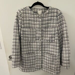 H&M Black and White Tweed Jacket